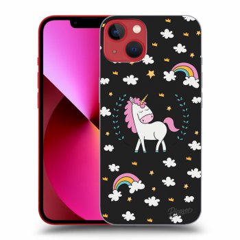 Picasee fekete szilikon tok az alábbi mobiltelefonokra Apple iPhone 14 Plus - Unicorn star heaven