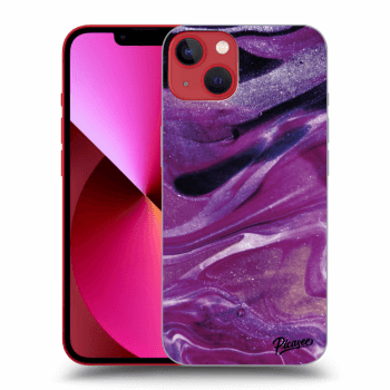 Szilikon tok erre a típusra Apple iPhone 14 Plus - Purple glitter