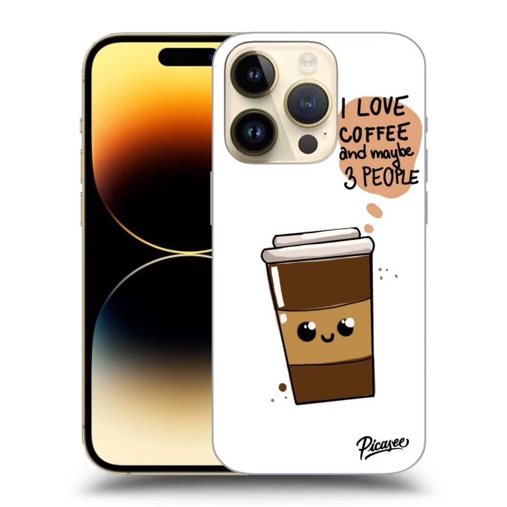Picasee fekete szilikon tok az alábbi mobiltelefonokra Apple iPhone 14 Pro - Cute coffee