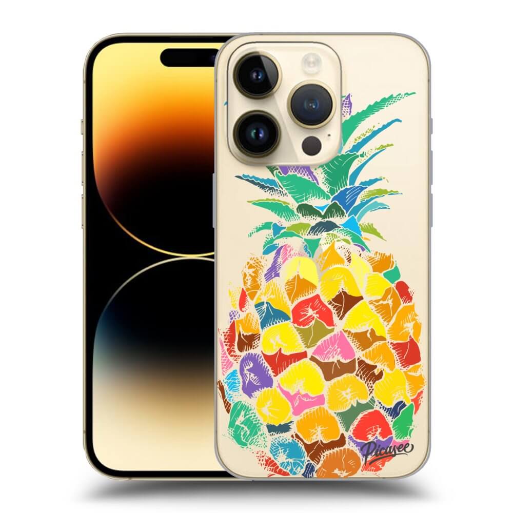 Picasee átlátszó szilikon tok az alábbi mobiltelefonokra Apple iPhone 14 Pro - Pineapple