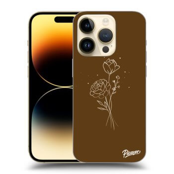 Picasee ULTIMATE CASE MagSafe Apple iPhone 14 Pro - készülékre - Brown flowers