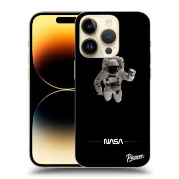 Picasee fekete szilikon tok az alábbi mobiltelefonokra Apple iPhone 14 Pro - Astronaut Minimal