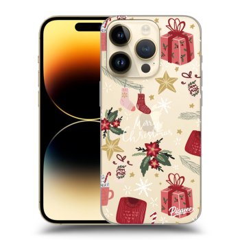 Picasee átlátszó szilikon tok az alábbi mobiltelefonokra Apple iPhone 14 Pro - Christmas