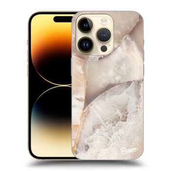 Picasee átlátszó szilikon tok az alábbi mobiltelefonokra Apple iPhone 14 Pro - Cream marble