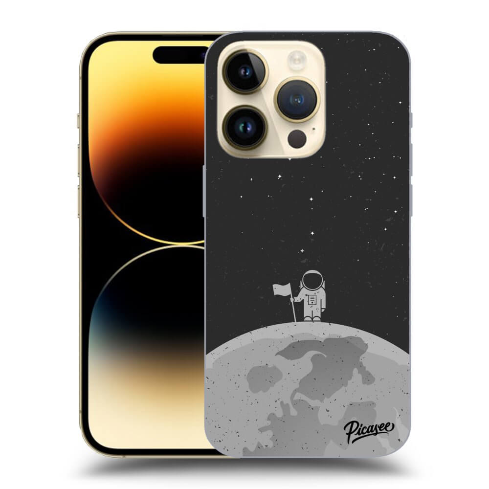 Picasee fekete szilikon tok az alábbi mobiltelefonokra Apple iPhone 14 Pro - Astronaut