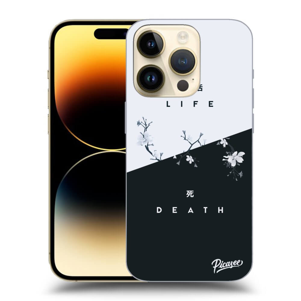 Picasee fekete szilikon tok az alábbi mobiltelefonokra Apple iPhone 14 Pro - Life - Death