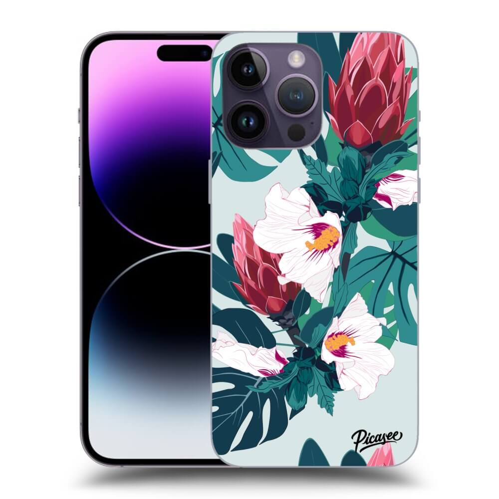 Picasee fekete szilikon tok az alábbi mobiltelefonokra Apple iPhone 14 Pro Max - Rhododendron