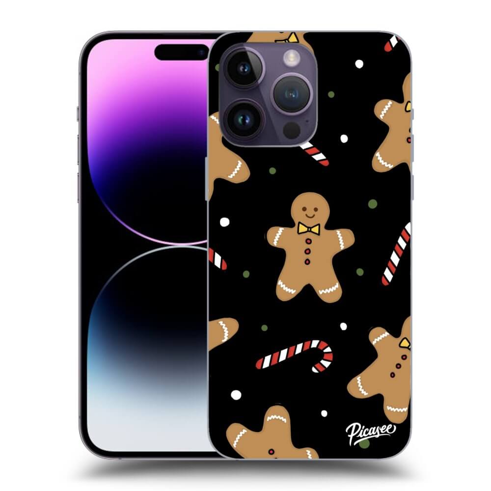 Picasee fekete szilikon tok az alábbi mobiltelefonokra Apple iPhone 14 Pro Max - Gingerbread