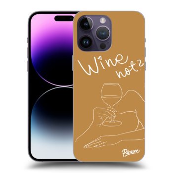 Picasee fekete szilikon tok az alábbi mobiltelefonokra Apple iPhone 14 Pro Max - Wine not