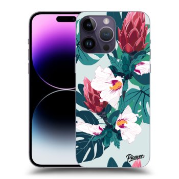 Picasee átlátszó szilikon tok az alábbi mobiltelefonokra Apple iPhone 14 Pro Max - Rhododendron
