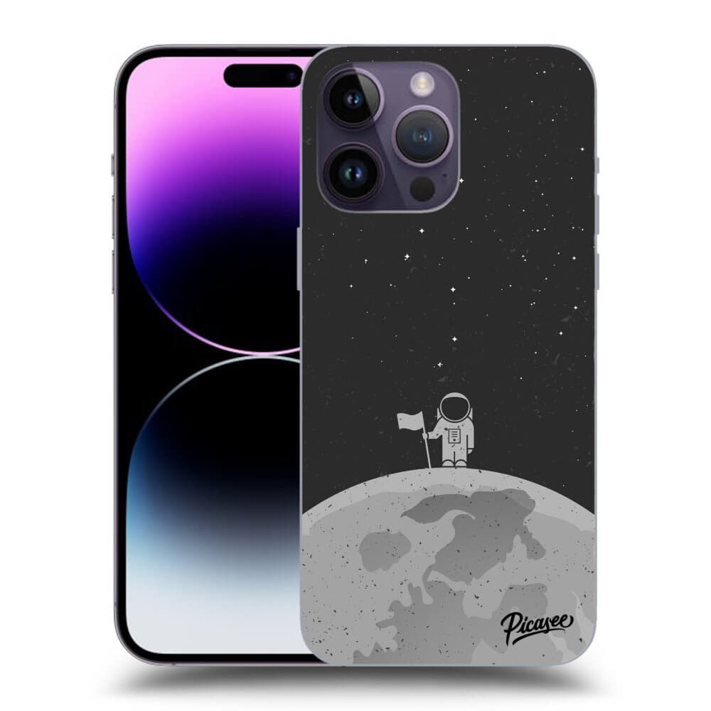 Picasee fekete szilikon tok az alábbi mobiltelefonokra Apple iPhone 14 Pro Max - Astronaut