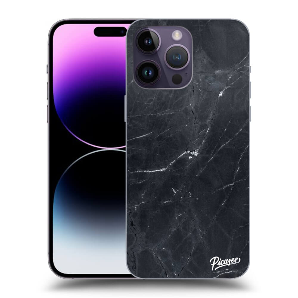 Picasee átlátszó szilikon tok az alábbi mobiltelefonokra Apple iPhone 14 Pro Max - Black marble