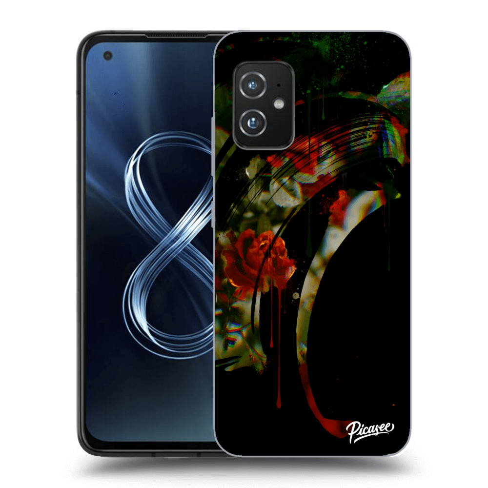 Picasee átlátszó szilikon tok az alábbi mobiltelefonokra Asus Zenfone 8 ZS590KS - Roses black