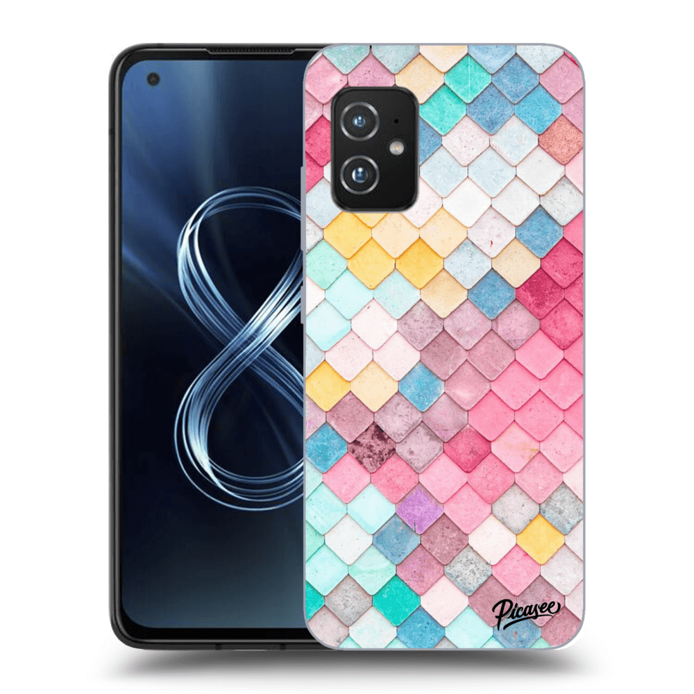 Picasee átlátszó szilikon tok az alábbi mobiltelefonokra Asus Zenfone 8 ZS590KS - Colorful roof