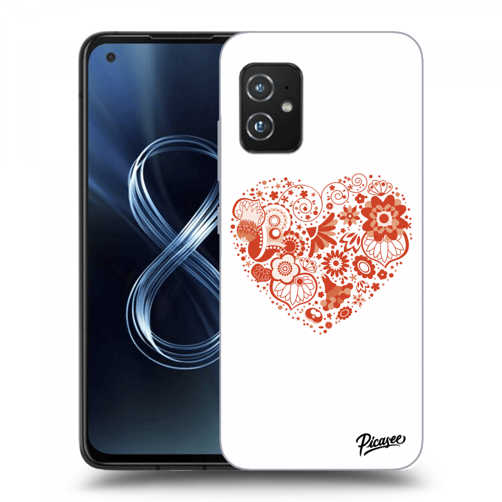 Picasee átlátszó szilikon tok az alábbi mobiltelefonokra Asus Zenfone 8 ZS590KS - Big heart