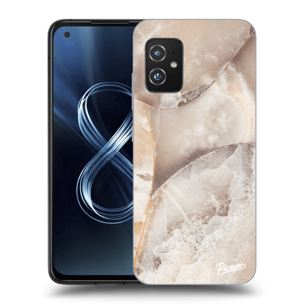 Picasee átlátszó szilikon tok az alábbi mobiltelefonokra Asus Zenfone 8 ZS590KS - Cream marble