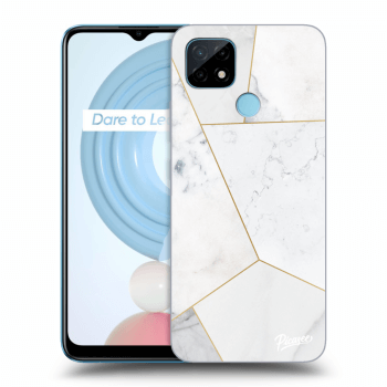 Szilikon tok erre a típusra Realme C21Y - White tile