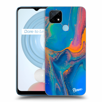 Szilikon tok erre a típusra Realme C21Y - Rainbow