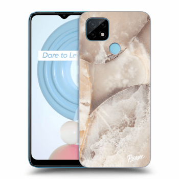 Szilikon tok erre a típusra Realme C21Y - Cream marble