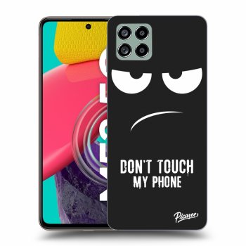 Picasee fekete szilikon tok az alábbi mobiltelefonokra Samsung Galaxy M53 5G - Don't Touch My Phone