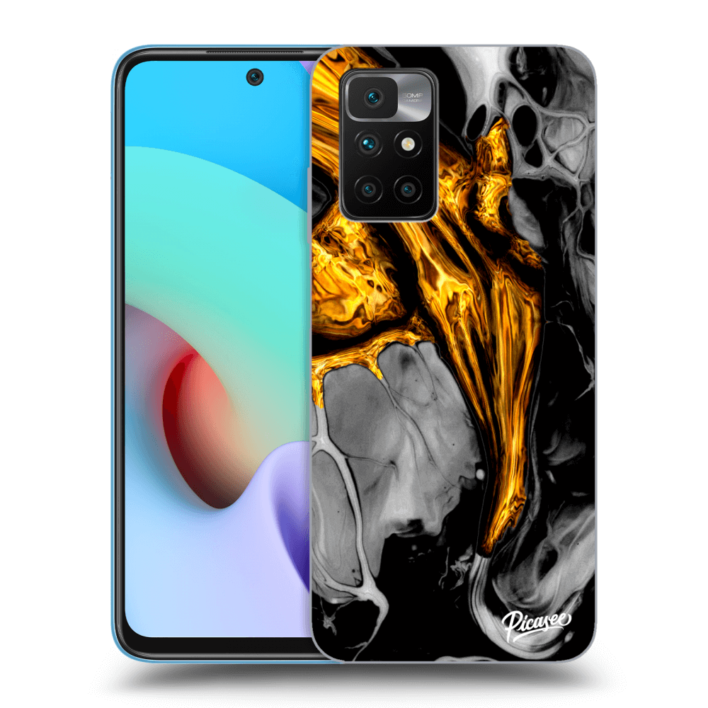 Picasee ULTIMATE CASE Xiaomi Redmi 10 (2022) - készülékre - Black Gold