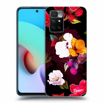 Picasee átlátszó szilikon tok az alábbi mobiltelefonokra Xiaomi Redmi 10 (2022) - Flowers and Berries