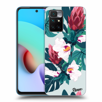 Picasee fekete szilikon tok az alábbi mobiltelefonokra Xiaomi Redmi 10 (2022) - Rhododendron