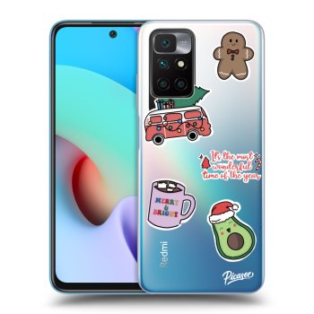 Picasee átlátszó szilikon tok az alábbi mobiltelefonokra Xiaomi Redmi 10 (2022) - Christmas Stickers