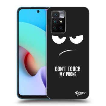Picasee fekete szilikon tok az alábbi mobiltelefonokra Xiaomi Redmi 10 (2022) - Don't Touch My Phone