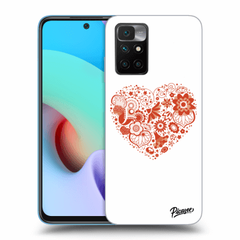 Picasee fekete szilikon tok az alábbi mobiltelefonokra Xiaomi Redmi 10 (2022) - Big heart