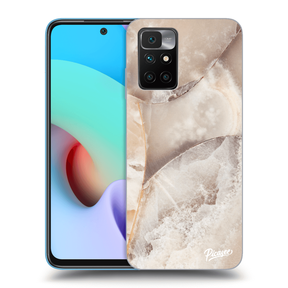 Picasee fekete szilikon tok az alábbi mobiltelefonokra Xiaomi Redmi 10 (2022) - Cream marble