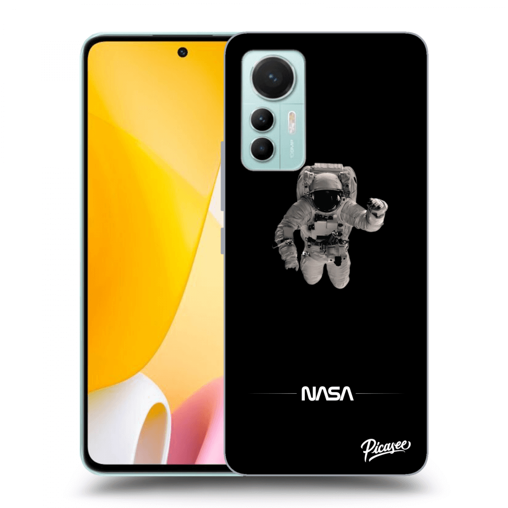 Picasee fekete szilikon tok az alábbi mobiltelefonokra Xiaomi 12 Lite - Astronaut Minimal