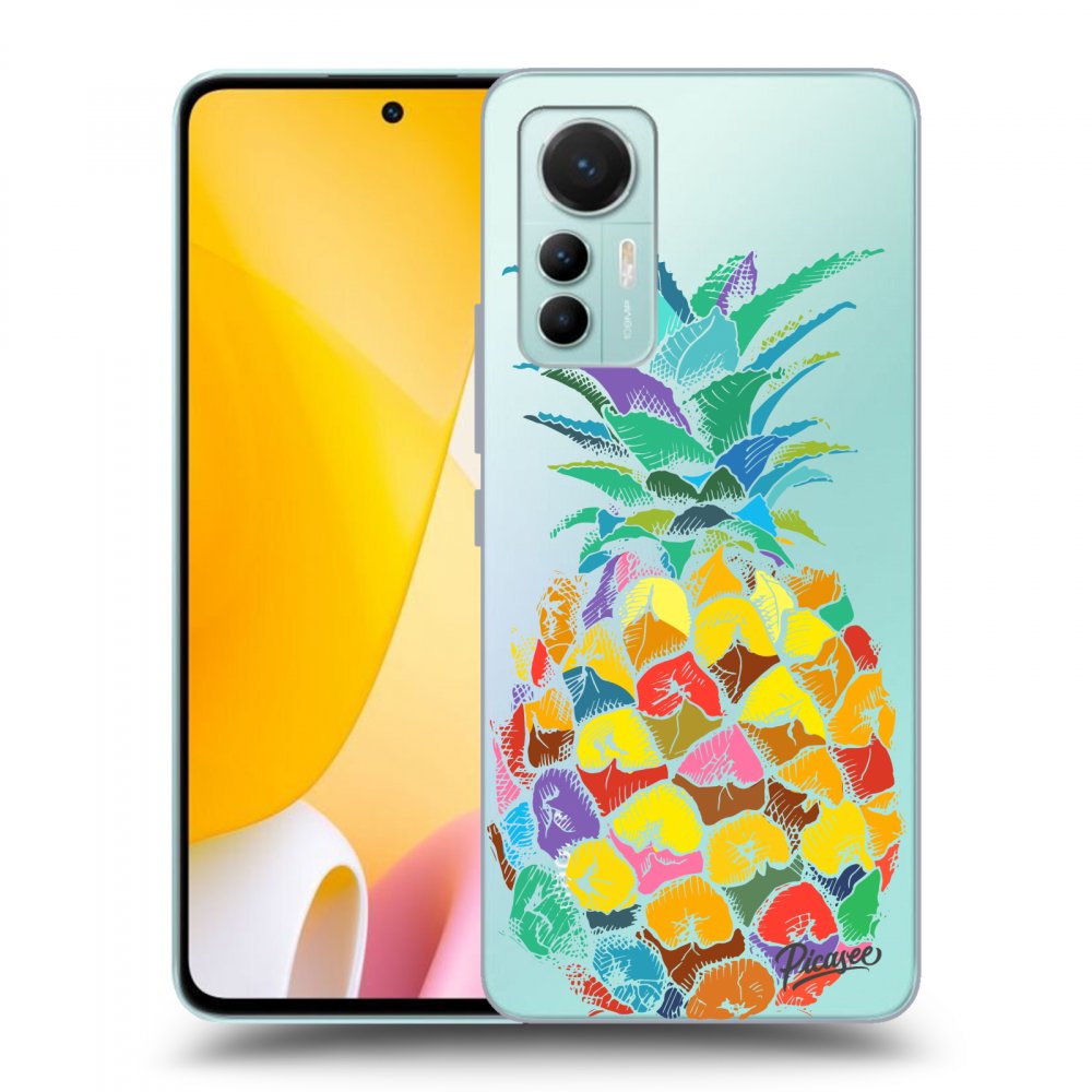 Picasee átlátszó szilikon tok az alábbi mobiltelefonokra Xiaomi 12 Lite - Pineapple
