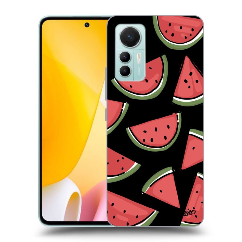 Picasee fekete szilikon tok az alábbi mobiltelefonokra Xiaomi 12 Lite - Melone