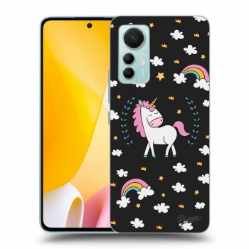 Picasee fekete szilikon tok az alábbi mobiltelefonokra Xiaomi 12 Lite - Unicorn star heaven