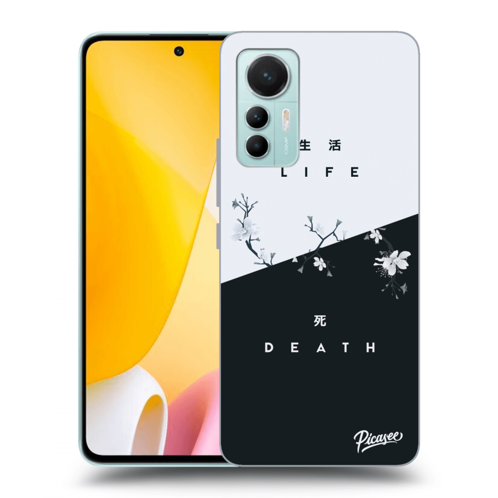 Picasee fekete szilikon tok az alábbi mobiltelefonokra Xiaomi 12 Lite - Life - Death