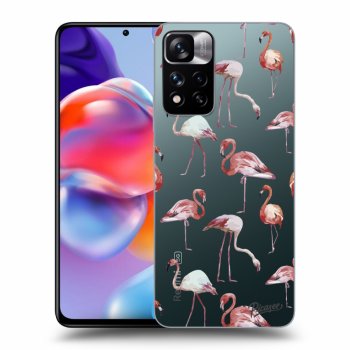 Picasee átlátszó szilikon tok az alábbi mobiltelefonokra Xiaomi Redmi Note 11 Pro+ 5G - Flamingos