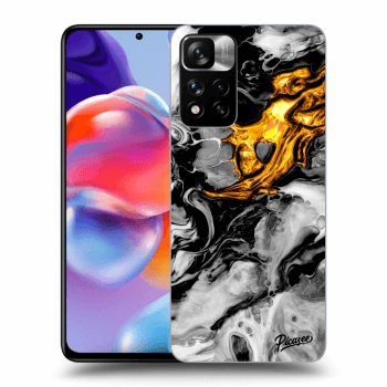 Szilikon tok erre a típusra Xiaomi Redmi Note 11 Pro+ 5G - Black Gold 2