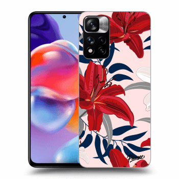 Szilikon tok erre a típusra Xiaomi Redmi Note 11 Pro+ 5G - Red Lily