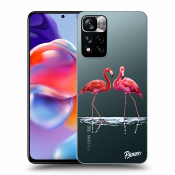 Picasee átlátszó szilikon tok az alábbi mobiltelefonokra Xiaomi Redmi Note 11 Pro+ 5G - Flamingos couple