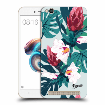 Picasee fekete szilikon tok az alábbi mobiltelefonokra Xiaomi Redmi 5A - Rhododendron