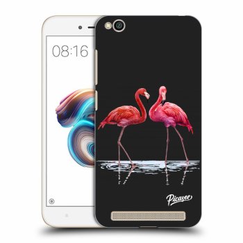 Picasee fekete szilikon tok az alábbi mobiltelefonokra Xiaomi Redmi 5A - Flamingos couple