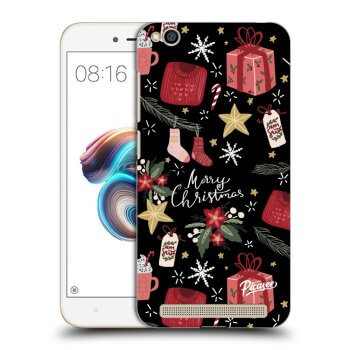 Picasee fekete szilikon tok az alábbi mobiltelefonokra Xiaomi Redmi 5A - Christmas