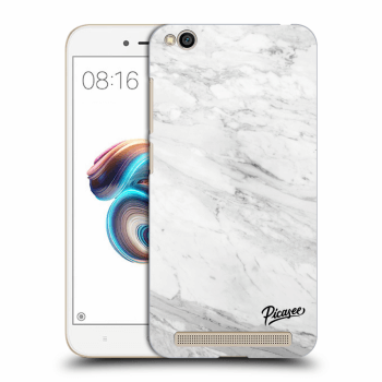 Picasee fekete szilikon tok az alábbi mobiltelefonokra Xiaomi Redmi 5A - White marble