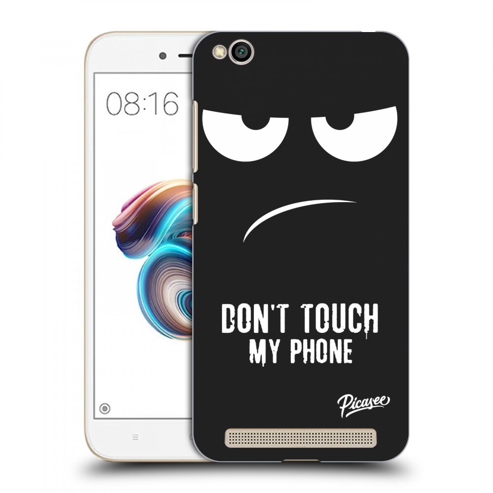 Picasee fekete szilikon tok az alábbi mobiltelefonokra Xiaomi Redmi 5A - Don't Touch My Phone