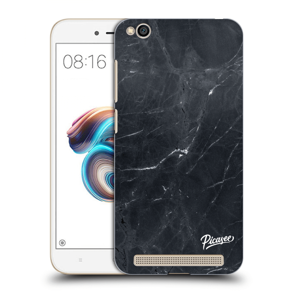 Picasee fekete szilikon tok az alábbi mobiltelefonokra Xiaomi Redmi 5A - Black marble