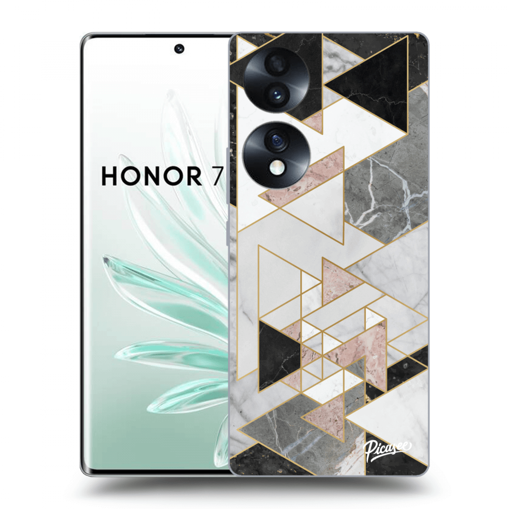Picasee fekete szilikon tok az alábbi mobiltelefonokra Honor 70 - Light geometry