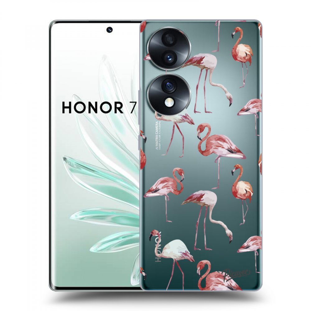 Picasee átlátszó szilikon tok az alábbi mobiltelefonokra Honor 70 - Flamingos