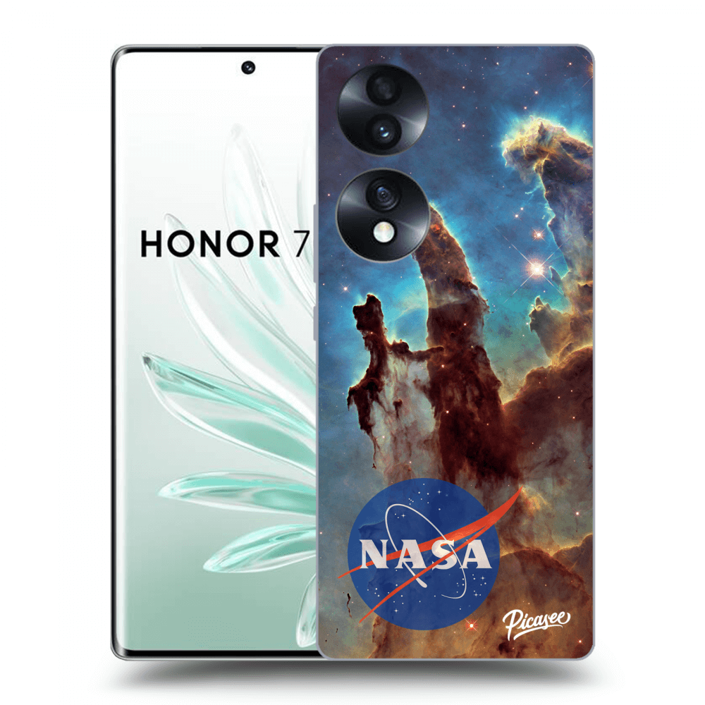 Picasee fekete szilikon tok az alábbi mobiltelefonokra Honor 70 - Eagle Nebula