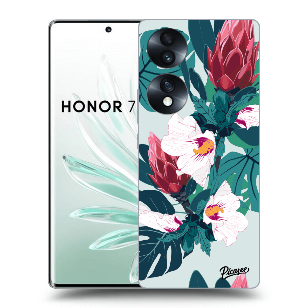 Picasee átlátszó szilikon tok az alábbi mobiltelefonokra Honor 70 - Rhododendron